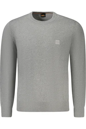 HUGO BOSS SWETER MĘSKI SZARY