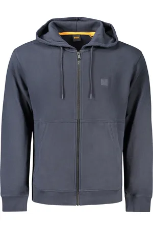 HUGO BOSS MĘSKA BLUZA Z ROZPINANYM NA ZAMEK NIEBIESKA