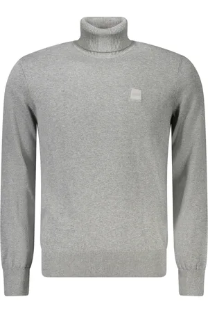 HUGO BOSS SWETER MĘSKI SZARY