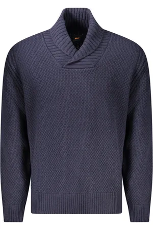 HUGO BOSS SWETER MĘSKI HUGO NIEBIESKI