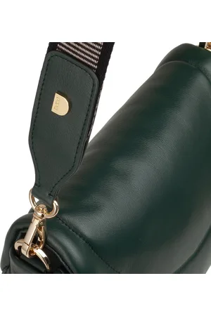 Dudu Damska skórzana torba na ramię , pikowana torebka z klapką, wyściełana konstrukcja, podwójny odpinany pasek, mała torebka crossbody