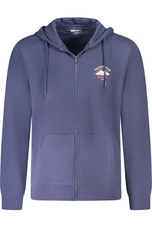Wrangler MĘSKA BLUZA Z ROZPINANYM TYŁEM NIEBIESKA