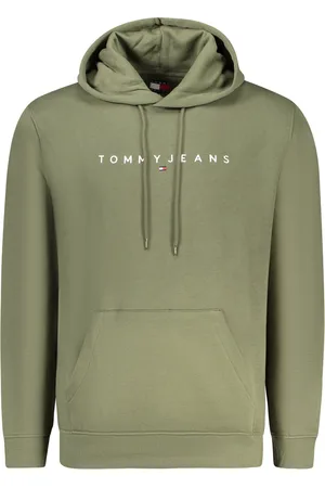 Tommy Hilfiger BLUZA BEZ ZAMKA MĘSKA ZIELONA