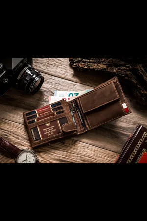 Peterson Skórzany męski portfel PTN 304P-03 HUNTER