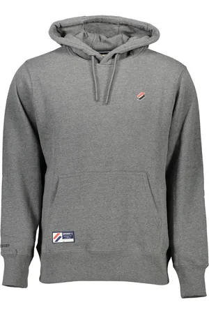 Superdry BLUZA BEZ ZAMKA MĘSKA SZARA