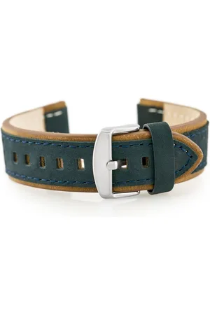 Pacific Pasek skórzany do zegarka W80 granatowy/brąz 24mm