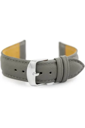 Pacific Pasek skórzany do zegarka W83L - szary - 22mm