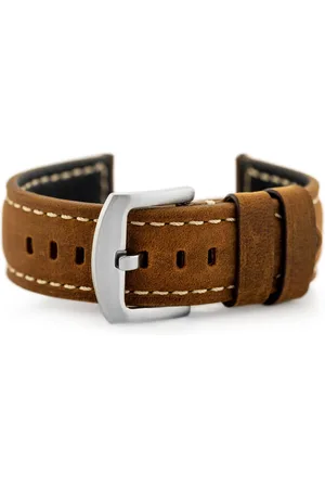 Pacific Pasek skórzany do zegarka W29 - ciemny brąz 24mm