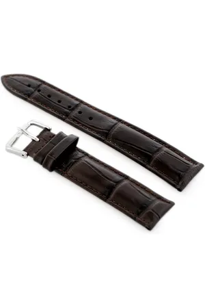 Pacific Pasek skórzany do zegarka W102L ciemny brąz - 20mm