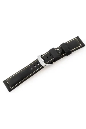 Pacific Pasek skórzany do zegarka W29 - czarny - 24mm