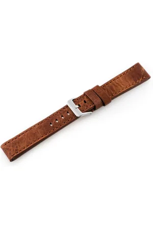 Pacific Pasek skórzany do zegarka W48 - PREMIUM - ciemnobrązowy I - 22mm