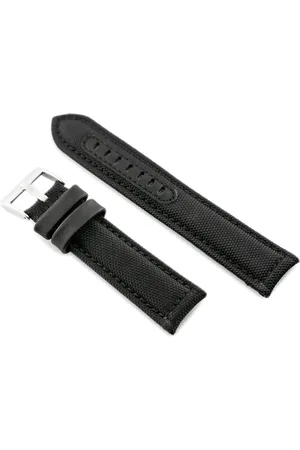 Pacific Pasek skórzany do zegarka W34 - PREMIUM - czarny/czarne - 22mm