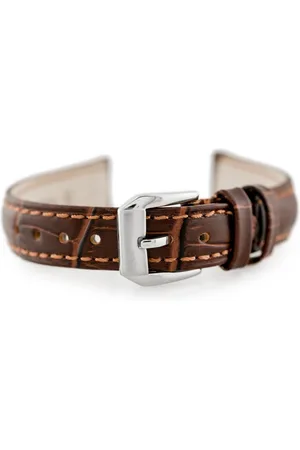Pacific Pasek skórzany do zegarka W64 - ciemny brąz - 12mm
