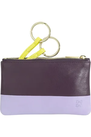 Dudu Skórzane etui na klucze z zamkiem błyskawicznym Multicolor Etui na klucze 2 metalowe kółka
