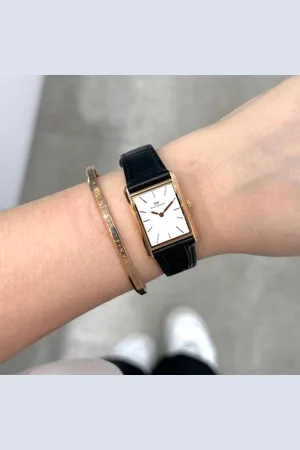 Daniel Wellington ZEGAREK DAMSKI Bound Black Crocodile Rose Gold DW00100693 + BOX