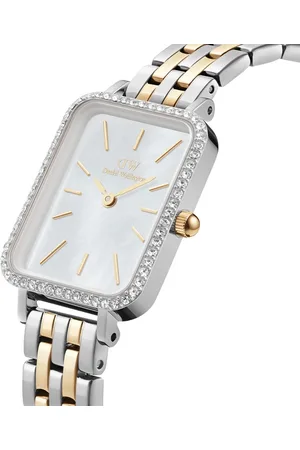 Daniel Wellington ZEGAREK DAMSKI Quadro Lumine Bezel 5-Link Two-Tone DW00100671 + BOX (zw519g)
