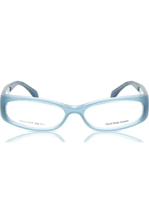 Alexander McQueen Okulary AMQ4150IQY. Okulary, Kolor niebieski. Kobieta.
