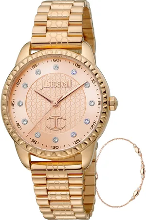 Roberto Cavalli Zegarki marki model JC1L176M0075. Kolor Zółty, Akcesoria Damskie. sezon: Cały rok