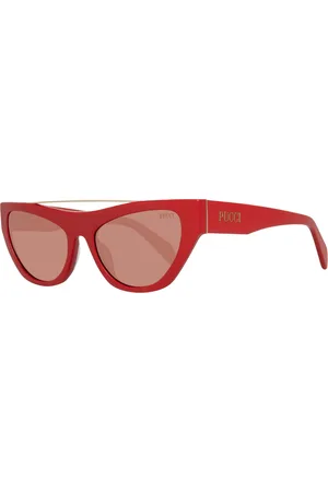 Emilio Pucci Okulary EP0111-5566Y. Okulary przeciwsłoneczne, Kolor czerwony. Kobieta.