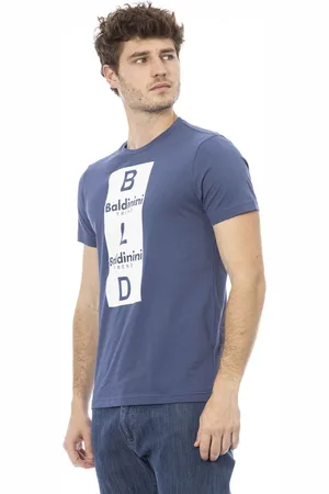 BALDININI T-shirty marki model TSU538_COMO. Kolor Niebieski, Odzież Męskie. sezon: Wiosna/Lato