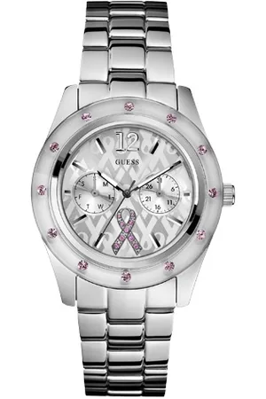 Guess Zegarek W12644L1. Kwarcowy, Kolor szary. Kobieta.