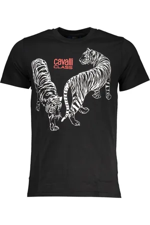 Roberto Cavalli T-shirty marki model QXT62Y JD060. Kolor Czarny, Odzież Męskie. sezon: