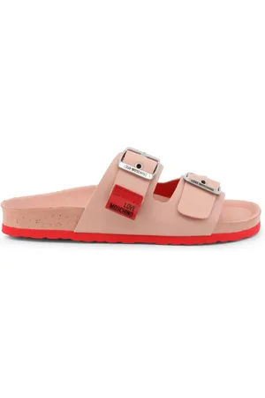 Moschino Klapki marki model JA28103G1EIAZ. Kolor Różowy, Obuwie Damskie. sezon: Wiosna/Lato