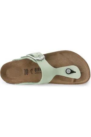 Birkenstock Klapki marki model GIZEH_BIG-BUCKLE. Kolor Zielony, Obuwie Damskie. sezon: Wiosna/Lato
