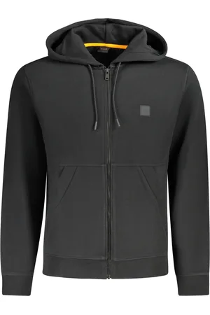 HUGO BOSS MĘSKA BLUZA Z ROZPINANYM NA ZAMEK CZARNA