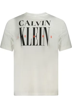 Calvin Klein MĘSKA KOSZULKA Z KRÓTKIM RĘKAWEM BIAŁA