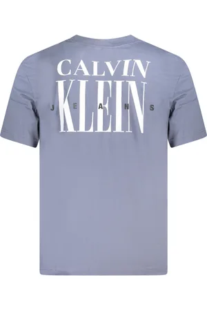 Calvin Klein MĘSKA KOSZULKA Z KRÓTKIM RĘKAWEM NIEBIESKA