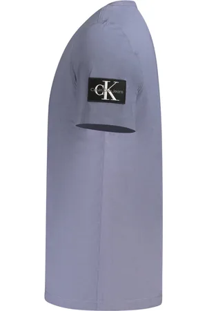 Calvin Klein MĘSKA KOSZULKA Z KRÓTKIM RĘKAWEM NIEBIESKA