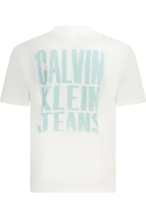 Calvin Klein MĘSKA KOSZULKA Z KRÓTKIM RĘKAWEM BIAŁA