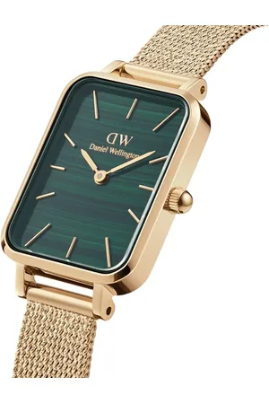 Daniel Wellington ZEGAREK DAMSKI Quadro Pressed Evergold Emerald 20mm DW00100561+ BOX (zw505m)