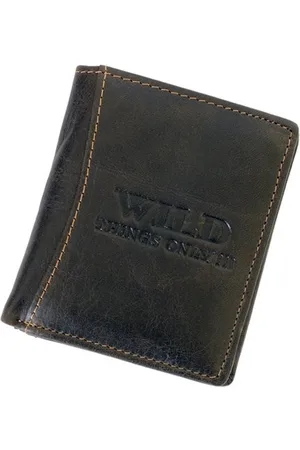 WILD Kompaktowy stylowy Skórzany męski portfel od