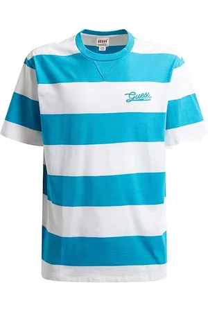 Guess T-shirty marki model M2YI54-K9XF1. Kolor Niebieski, Odzież Męskie. sezon: Cały rok