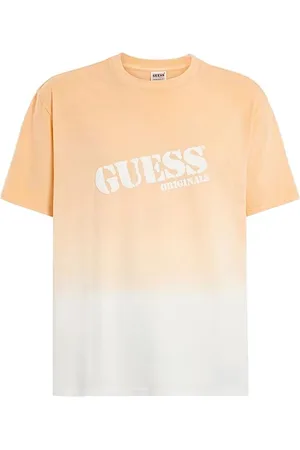 Guess T-shirty marki model M2GP02-K9Y40. Kolor Pomarańczowy, Odzież Męskie. sezon: Cały rok