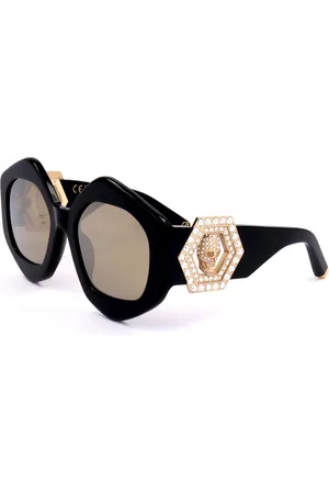 Philipp Plein Okulary SPP102S-700G. Okulary przeciwsłoneczne, Kolor złoty. Kobieta.