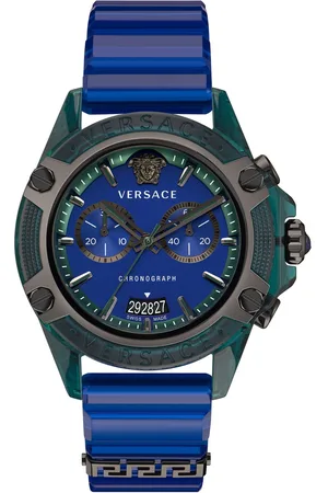 VERSACE Zegarek VEZ701122. Kwarcowy, Kolor niebieski. Mężczyzna.