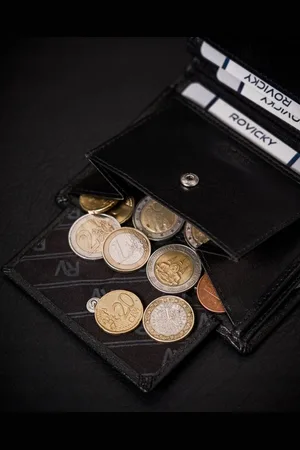 ROVICKY Skórzany męski klasyczny portfel z RFID od