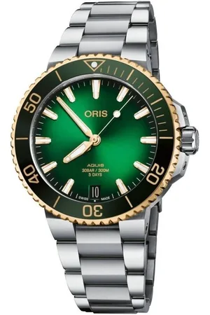 Oris Zegarek 63570782209PE. Automatyczny, Kolor zielony. Mężczyzna.