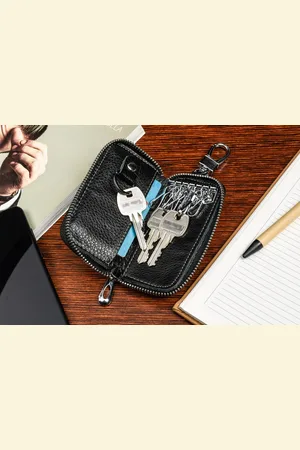Wild Horse Etui na klucze premium skórzane kluczówka czerń P84
