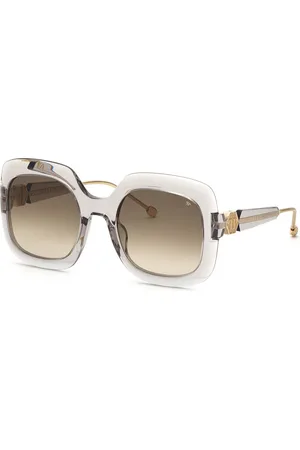 Philipp Plein Okulary SPP065S550LEO. Okulary przeciwsłoneczne, Kolor brązowy. Kobieta.