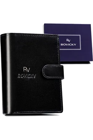 ROVICKY Duży Skórzany portfel męski system RFID