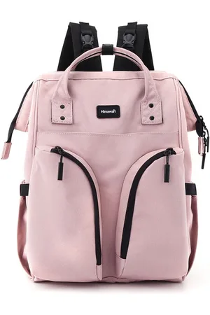 Himawari Plecak typu mommy bag w różowym kolorze wyposażony w wiele praktycznych kieszeni