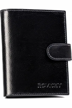 ROVICKY Pojemny Skórzany duży męski portfel z RFID