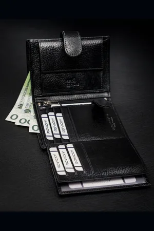 ROVICKY Klasyczny męski portfel skórzany z RFID