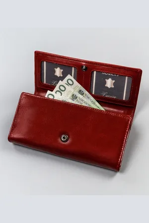 ROVICKY Podłużny damski skórzany duży portfel RFID