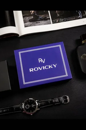 ROVICKY Klasyczny portfel męski skórzany z RFID od