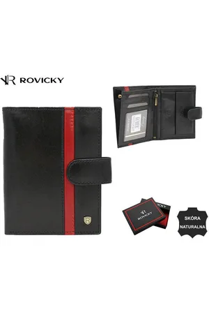 ROVICKY Stylowy Duży męski skórzany portfel z RFID